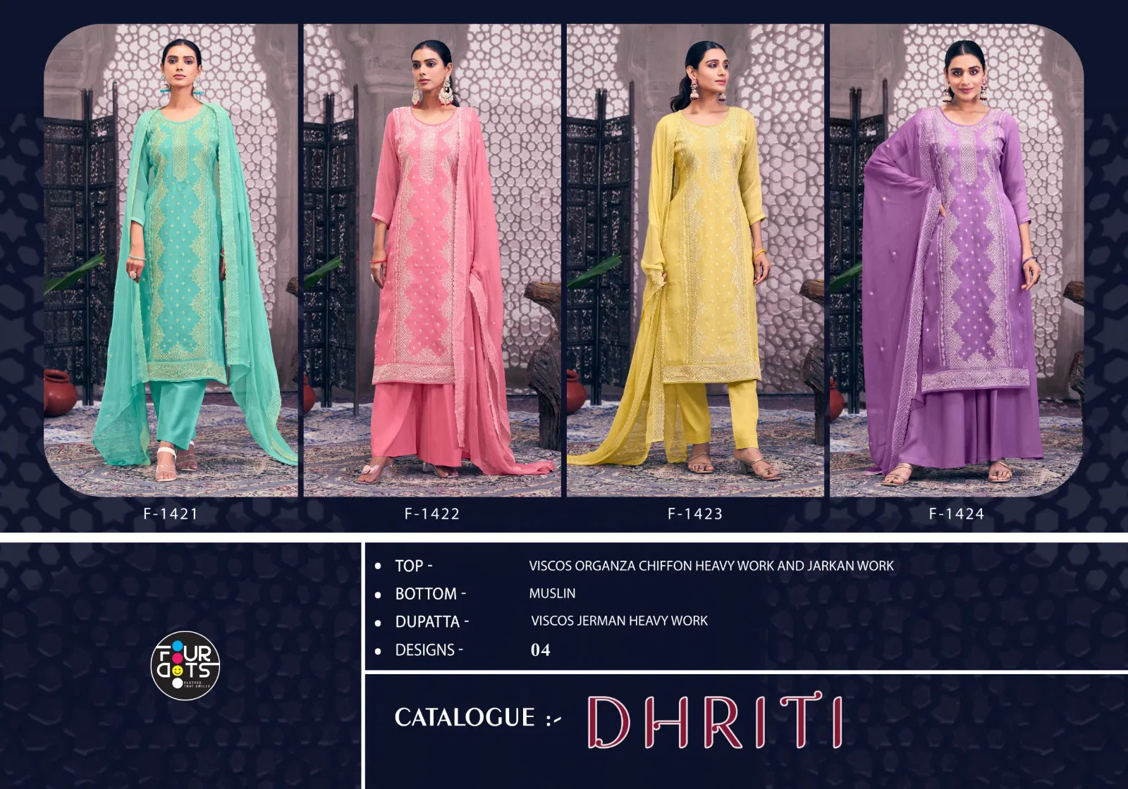 Dhriti By Fourdots Viscose Designer Salwar Suits Wholesale Market In Surat